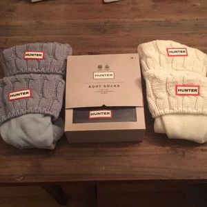 Hunter boots-short socks